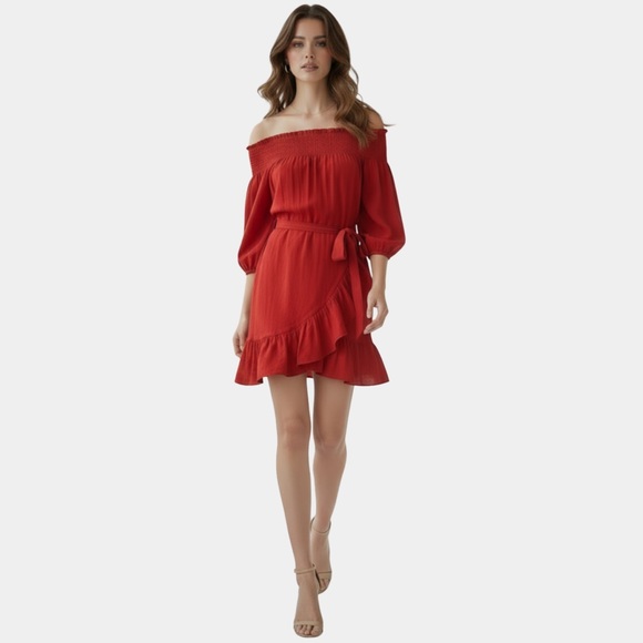 tularosa off the shoulder dress Tularosa Amelia Lace Off-the-Shoulder Dress
